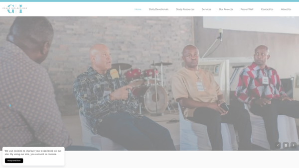 Screenshot of the Grace Inflections website