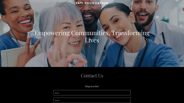 Screenshot of the Yati Foundation website