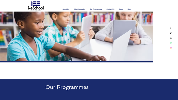 Screenshot of the I-Eschool Foundation website