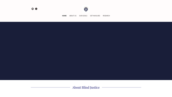Screenshot of the Blind Justice UK website