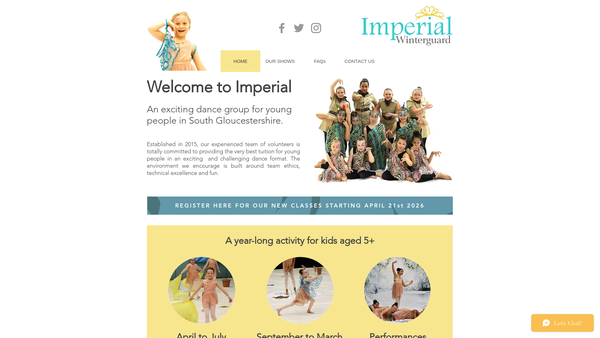 Screenshot of the Imperial Winterguard website