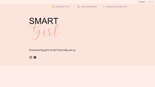 Screenshot of the Smart Girl Finance website