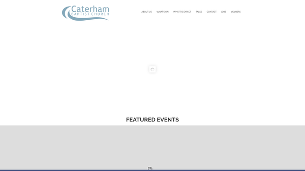 Screenshot of the Caterham Baptist Church website