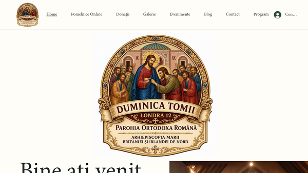 Screenshot of the St. Thomas Sunday website