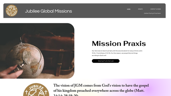 Screenshot of the Jubilee Global Missions Ltd website