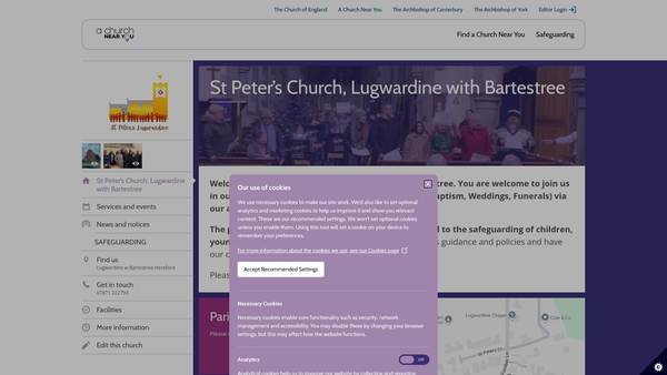 Screenshot of the Friends Of St Peters Lugwardine With Bartestree website