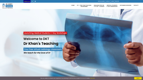 Screenshot of the Dr Khan's Teaching website
