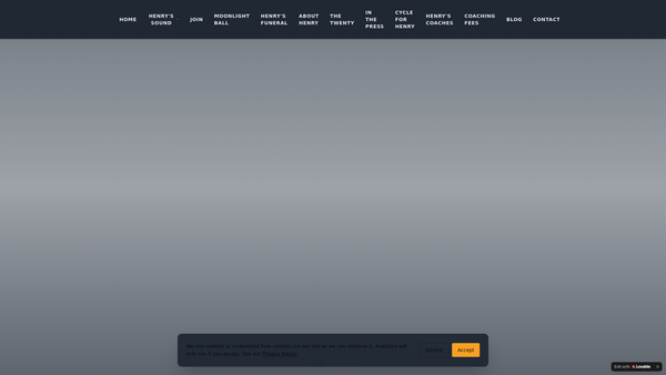 Screenshot of the The Henry Grierson ADHD & Mental Health Foundation website