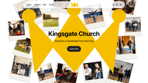 Screenshot of the Kingsgate Church Suffolk website