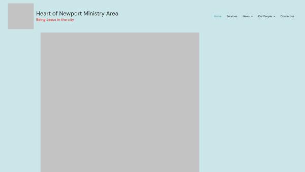 Screenshot of the Heart Of Newport Ministry Area CIO website