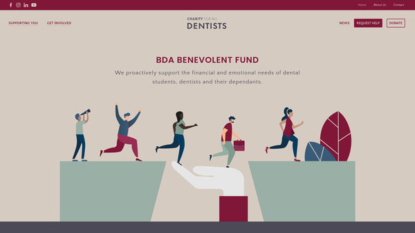 Screenshot of the British Dental Association Benevolent Fund website