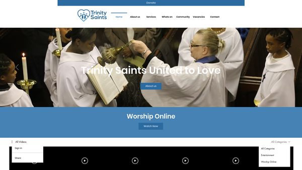 Screenshot of the The Parochial Church Council Of The Ecclesiastical Parish Of The United Benefice Of Holy Trinity With St Philip Dalston And All Saints Haggerston website