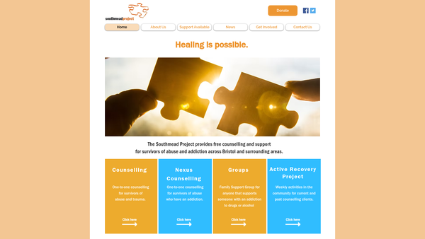 Screenshot of the The Southmead Project website