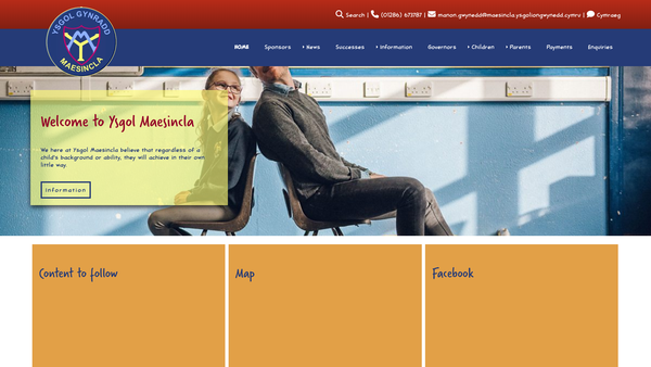Screenshot of the Grwp Rhieni Gweithgar website