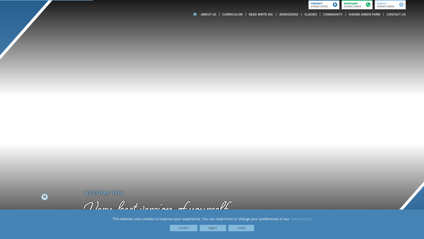 Screenshot of the Shears Green Community Farm website