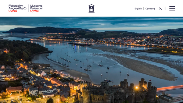 Screenshot of the The Federation Of Museums And Art Galleries Of Wales website