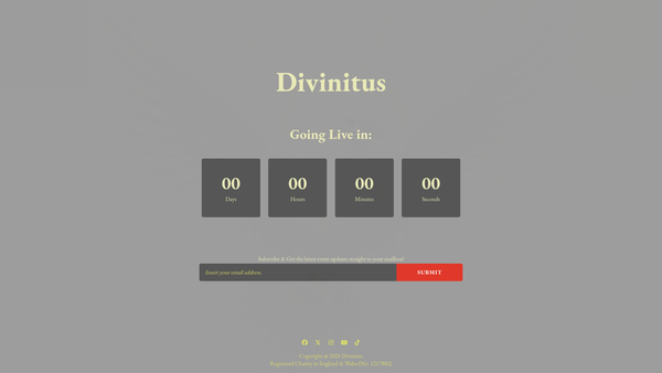 Screenshot of the Divinitus website