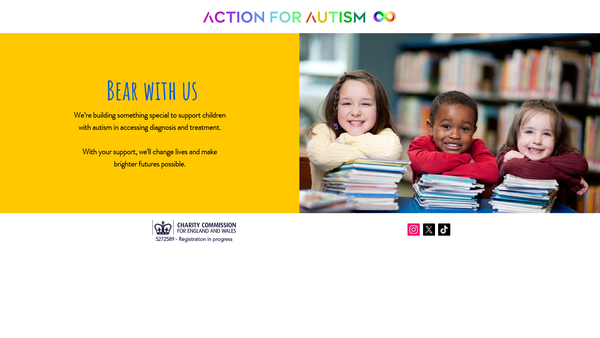 Screenshot of the Action For Autism UK website
