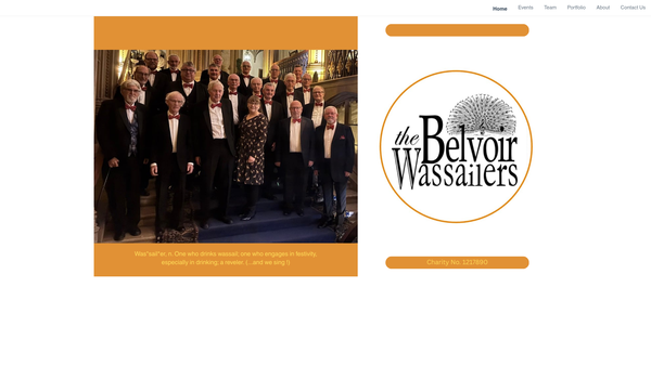 Screenshot of the Belvoir Wassailers website