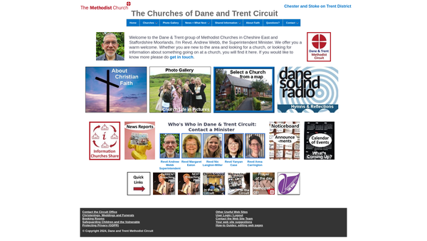 Screenshot of the Holmes Chapel Methodist Church website