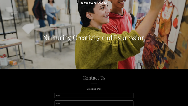 Screenshot of the Neurabloom website