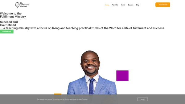 Screenshot of the The Fulfilment Ministry website