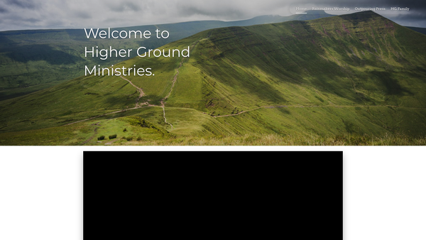 Screenshot of the Higher Ground Ministries website
