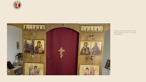 Screenshot of the Annunciation Orthodox Convent website