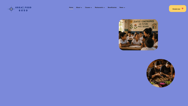 Screenshot of the Great Food For Good: Mexico Network website