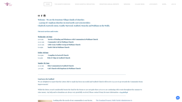 Screenshot of the The Parochial Church Council Of St Denys Church Eaton, Diocese Of Leicester website