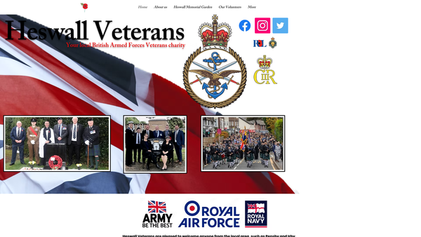 Screenshot of the Heswall Veterans website