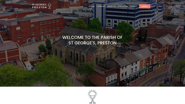 Screenshot of the The Parochial Church Council Of The Ecclesiastical Parish Of St. George The Martyr, Preston In The Diocese Of Blackburn website