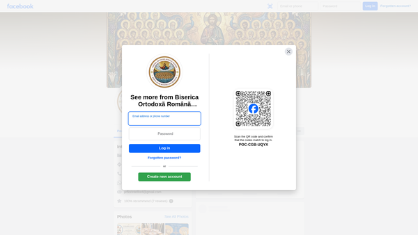 Screenshot of the Romanian Orthodox Church Telford website