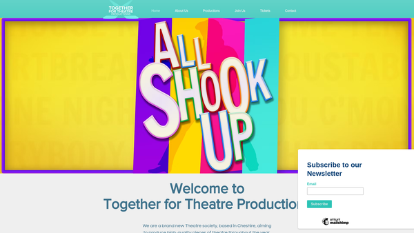 Screenshot of the Together For Theatre Productions Ltd website