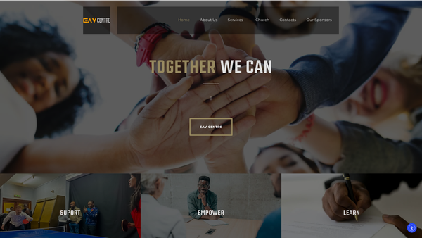 Screenshot of the Equip Aspire Vision Centre website