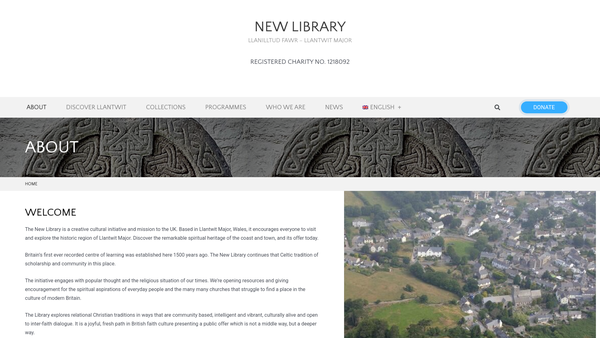 Screenshot of the The New Library Y Llyfrgell Newydd website