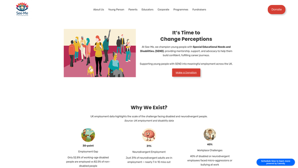 Screenshot of the See-Me website