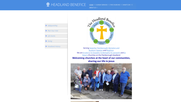 Screenshot of the Parochial Church Council Flamborough Church website