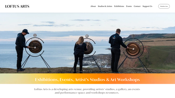 Screenshot of the Loftus Studios CIO website