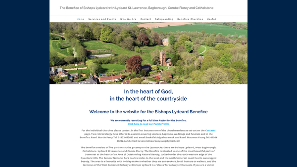 Screenshot of the The Parochial Church Council Of The Ecclesiastical Parish Of St Mary The Virgin, Bishops Lydeard, In The Diocese Of Bath & Wells website