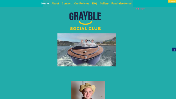 Screenshot of the The Grayble Social Club website