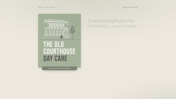 Screenshot of the The Old Courthouse Day Centre CIO website