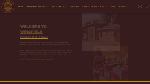 Screenshot of the Wingfield Station 1947 website