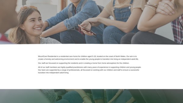 Screenshot of the Mountcare Residential Limited website