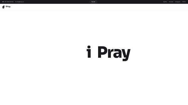 Screenshot of the Ipray website