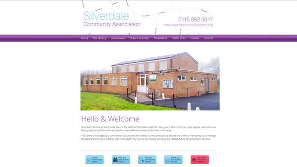 Screenshot of the Silverdale Community Association website
