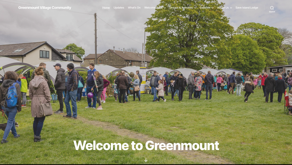 Screenshot of the Greenmount Village Community website