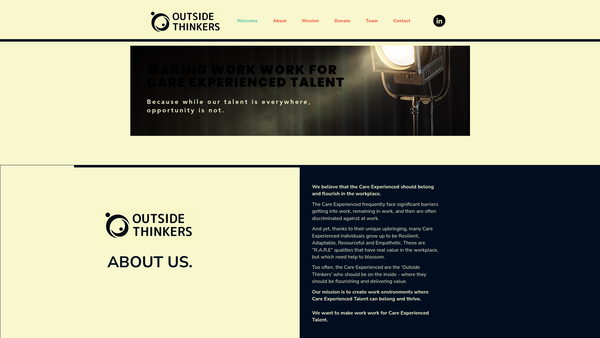Screenshot of the Outside Thinkers CIO website