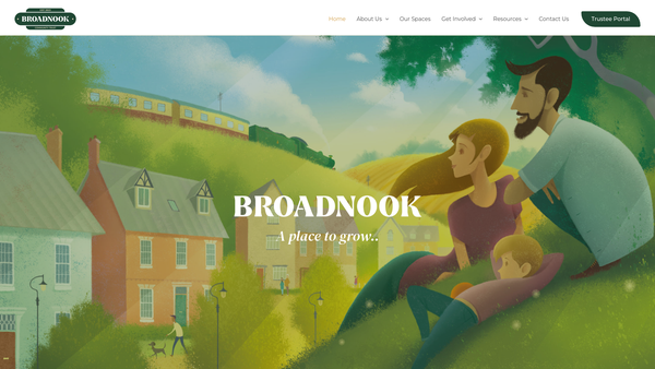 Screenshot of the Broadnook Community Trust website