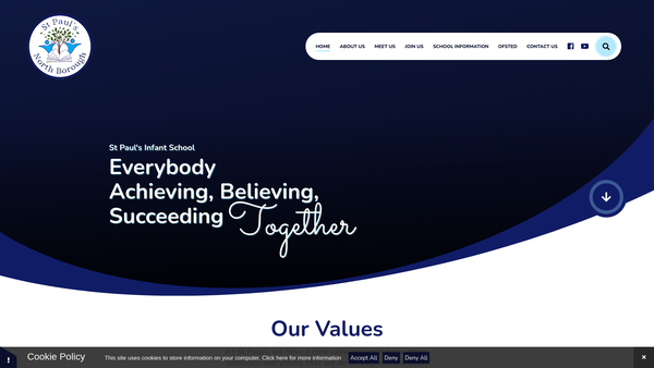Screenshot of the Friends Of St Paul's And North Borough website